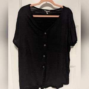 Weatherproof Vintage Tie Front Button Down